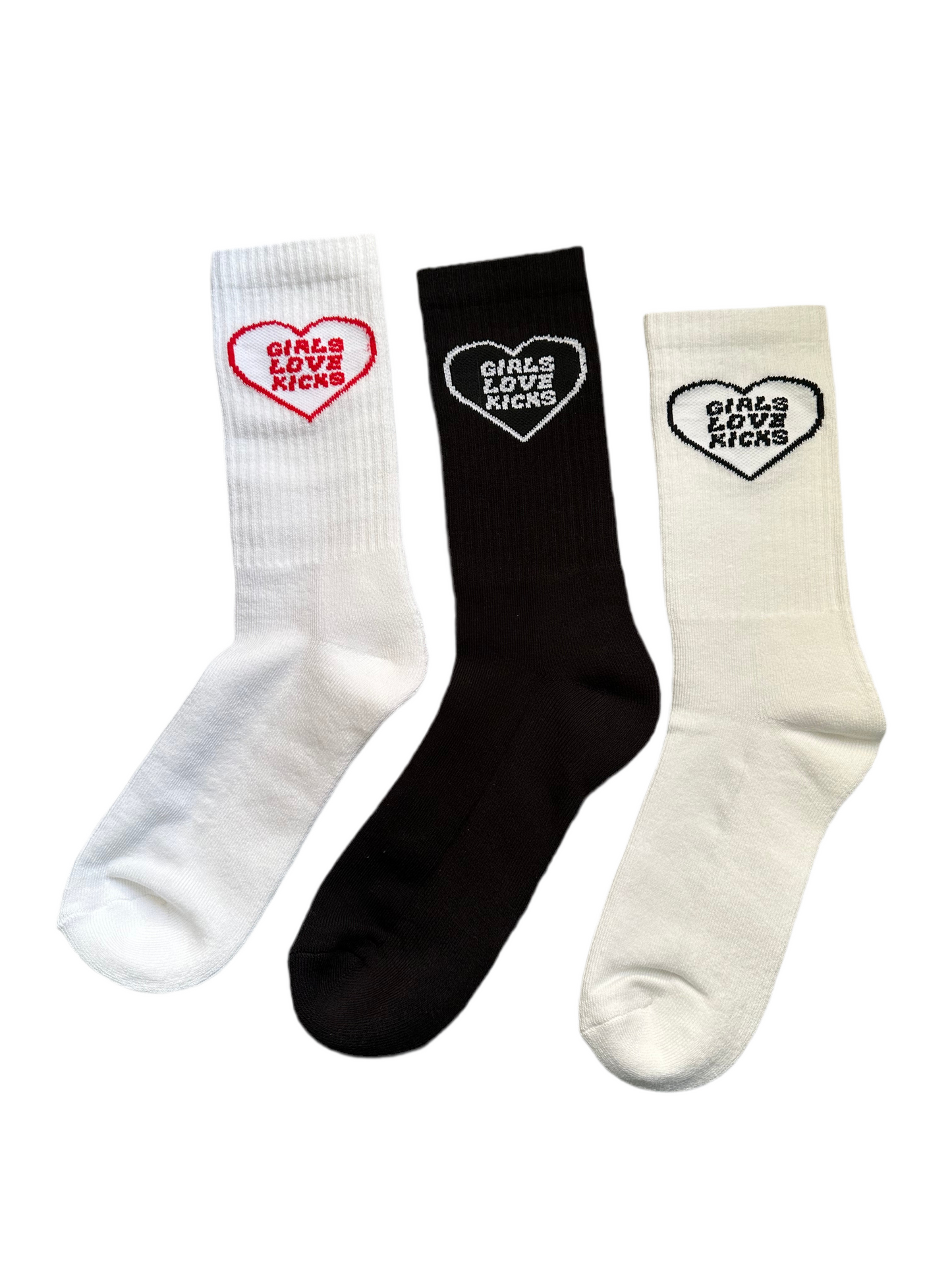 GLK Cotton- Heart Logo Socks (3 Pack)