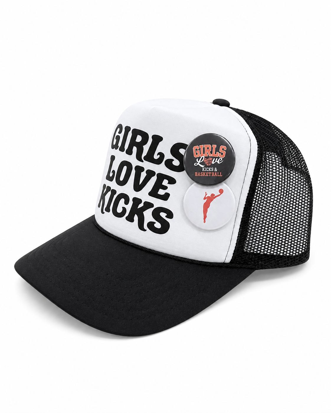 GLK Logo Trucker Hat- Black/White Basketball