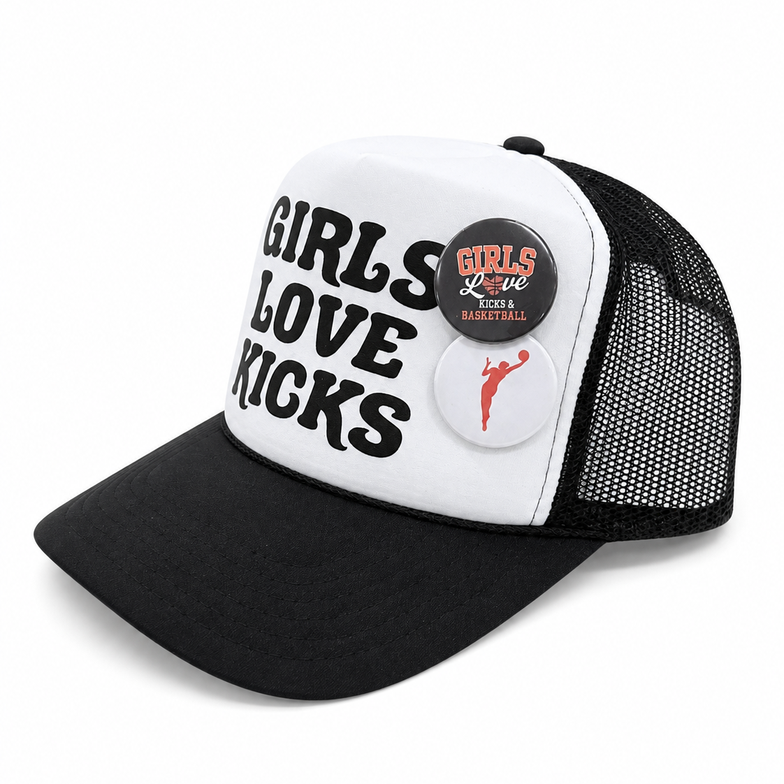 GLK Logo Trucker Hat- Black/White Basketball