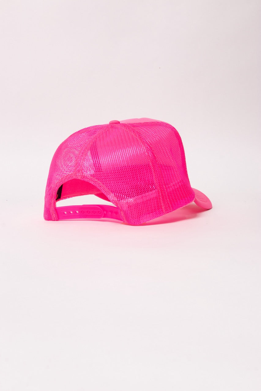 GLK Logo Trucker Hat- Neon Pink