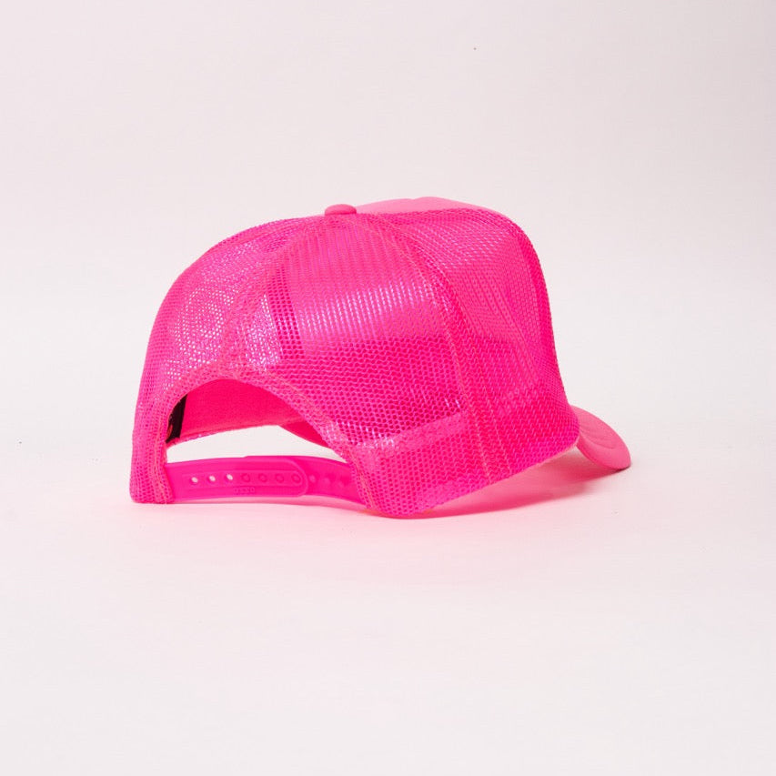 GLK Logo Trucker Hat- Neon Pink