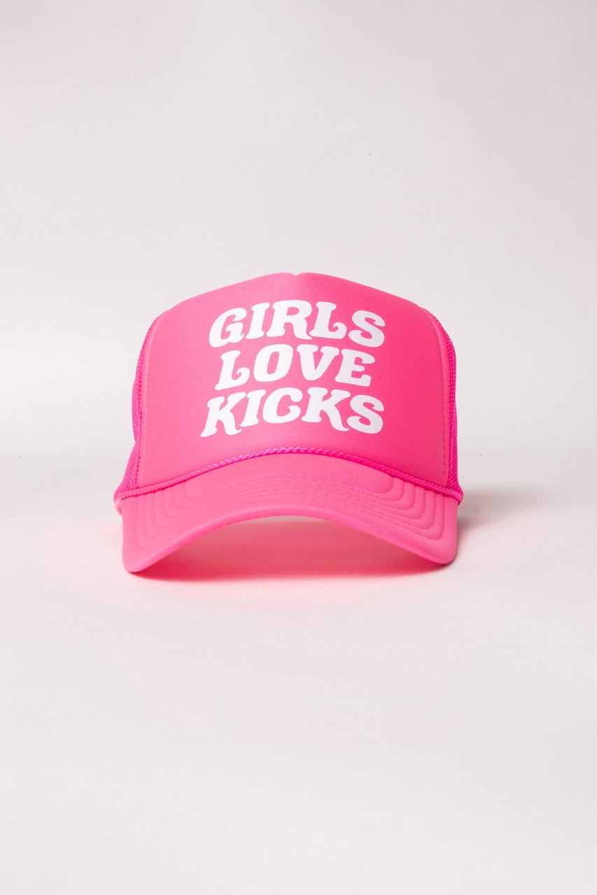 GLK Logo Trucker Hat- Neon Pink
