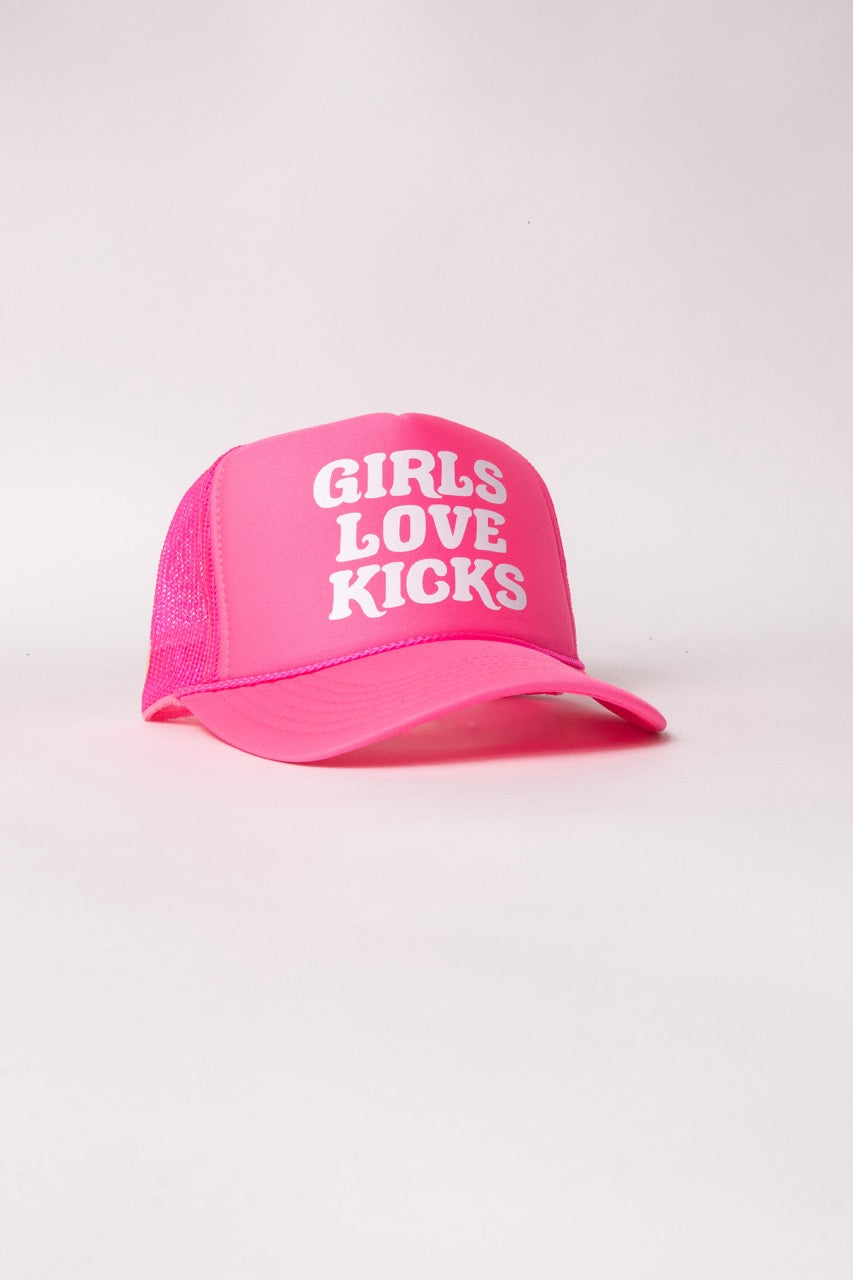 GLK Logo Trucker Hat- Neon Pink