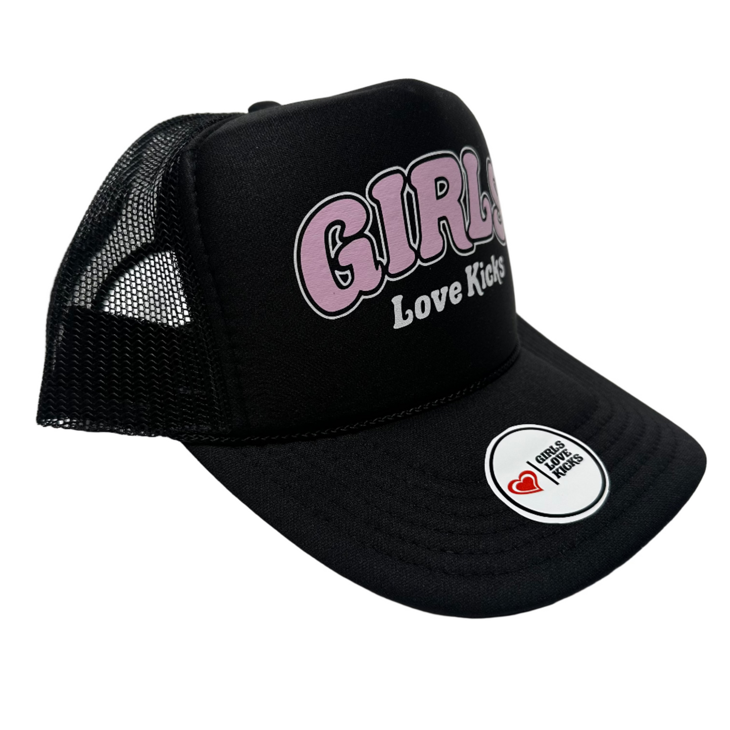 GLK Logo 2 Trucker Hat- Black w/ P&W