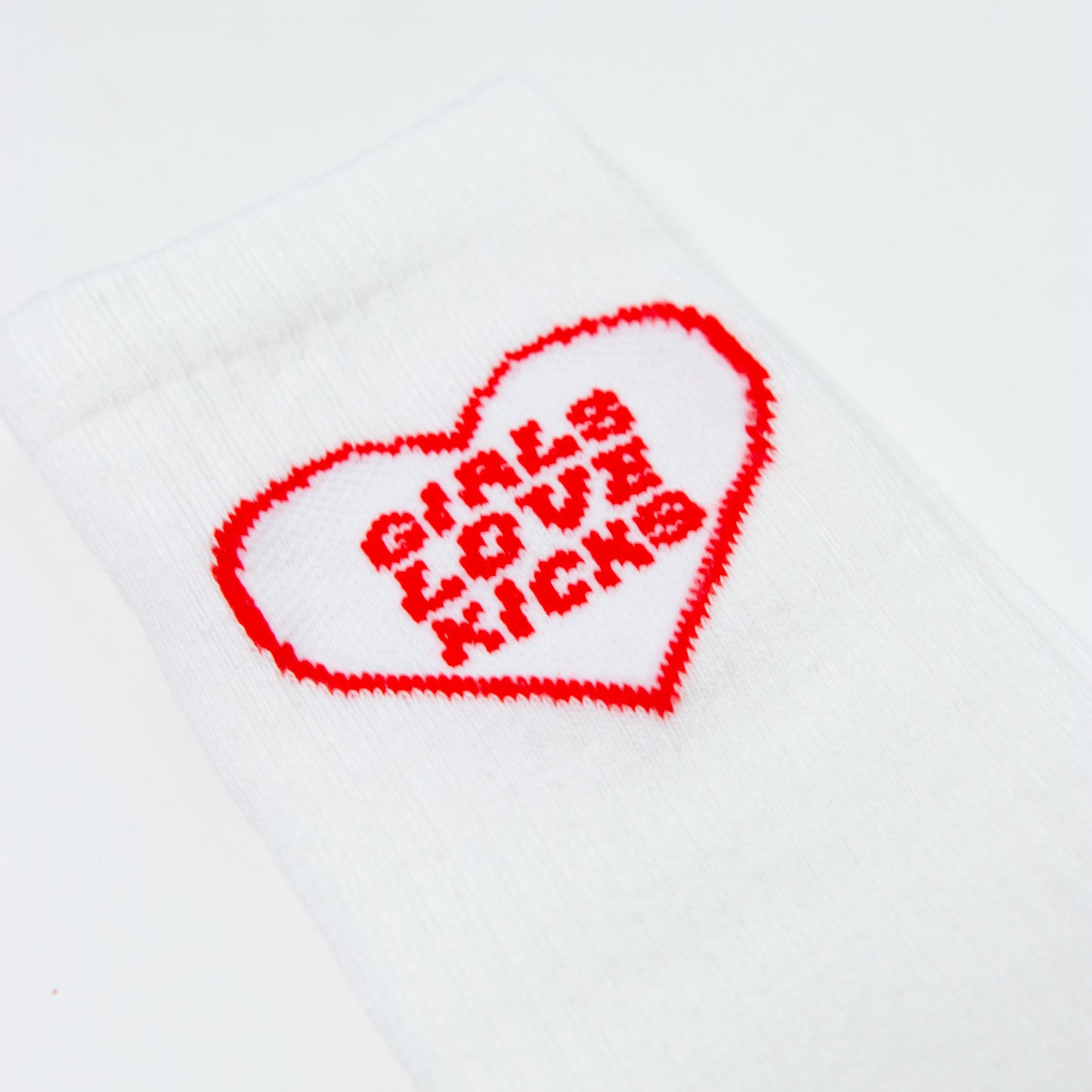 GLK Cotton- Heart Logo Socks (Red)