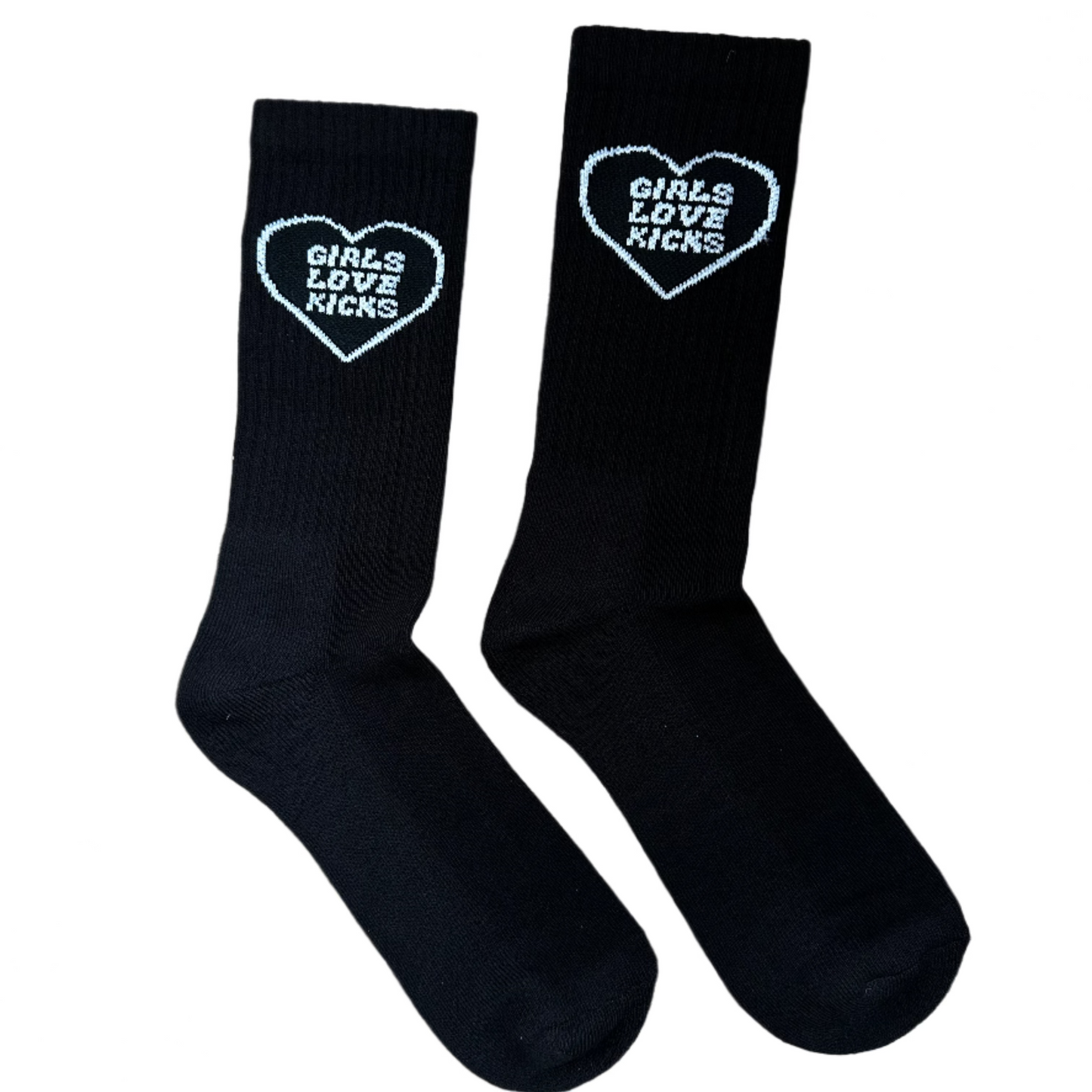 GLK Cotton- Heart Logo Socks (Black)