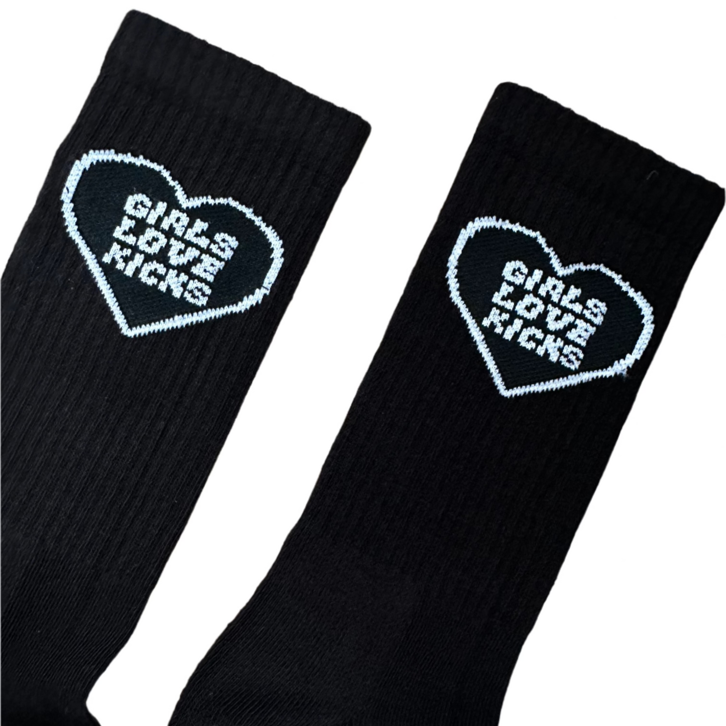 GLK Cotton- Heart Logo Socks (Black)