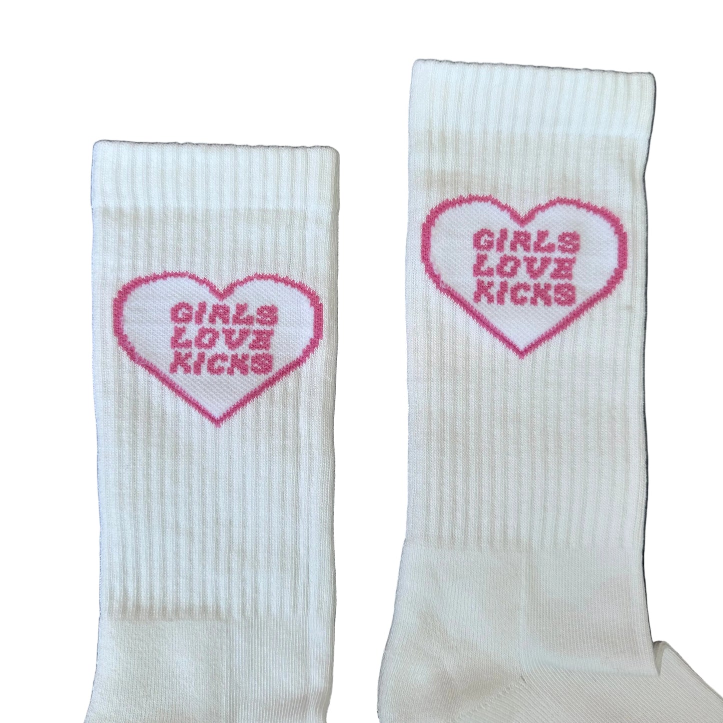 GLK Cotton- Heart Logo Socks (Pink)