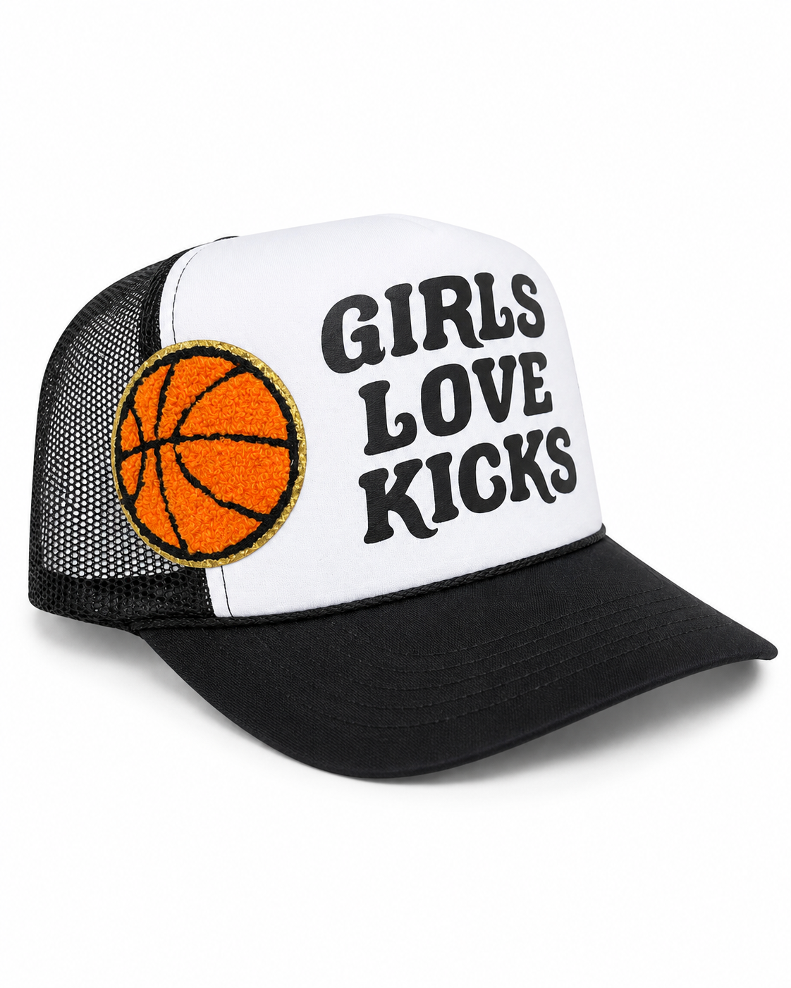 GLK Logo Trucker Hat- Black/White Basketball