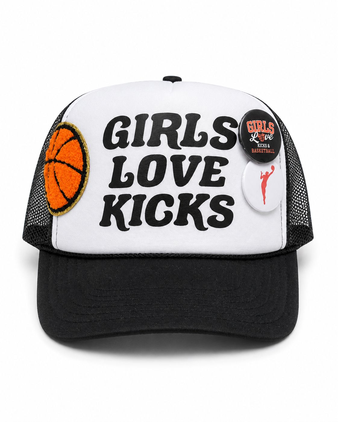 GLK Logo Trucker Hat- Black/White Basketball