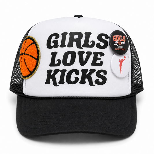 GLK Logo Trucker Hat- Black/White Basketball