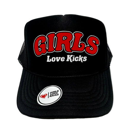 GLK Logo 2 Trucker Hat- Black w/ R&W