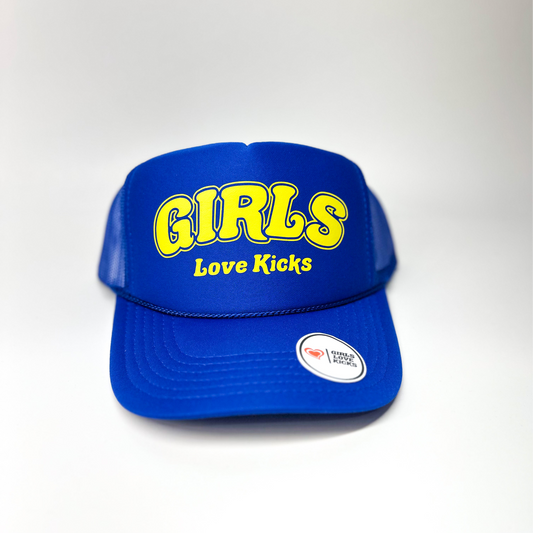 GLK Logo 2 Trucker Hat- Royal/Yellow