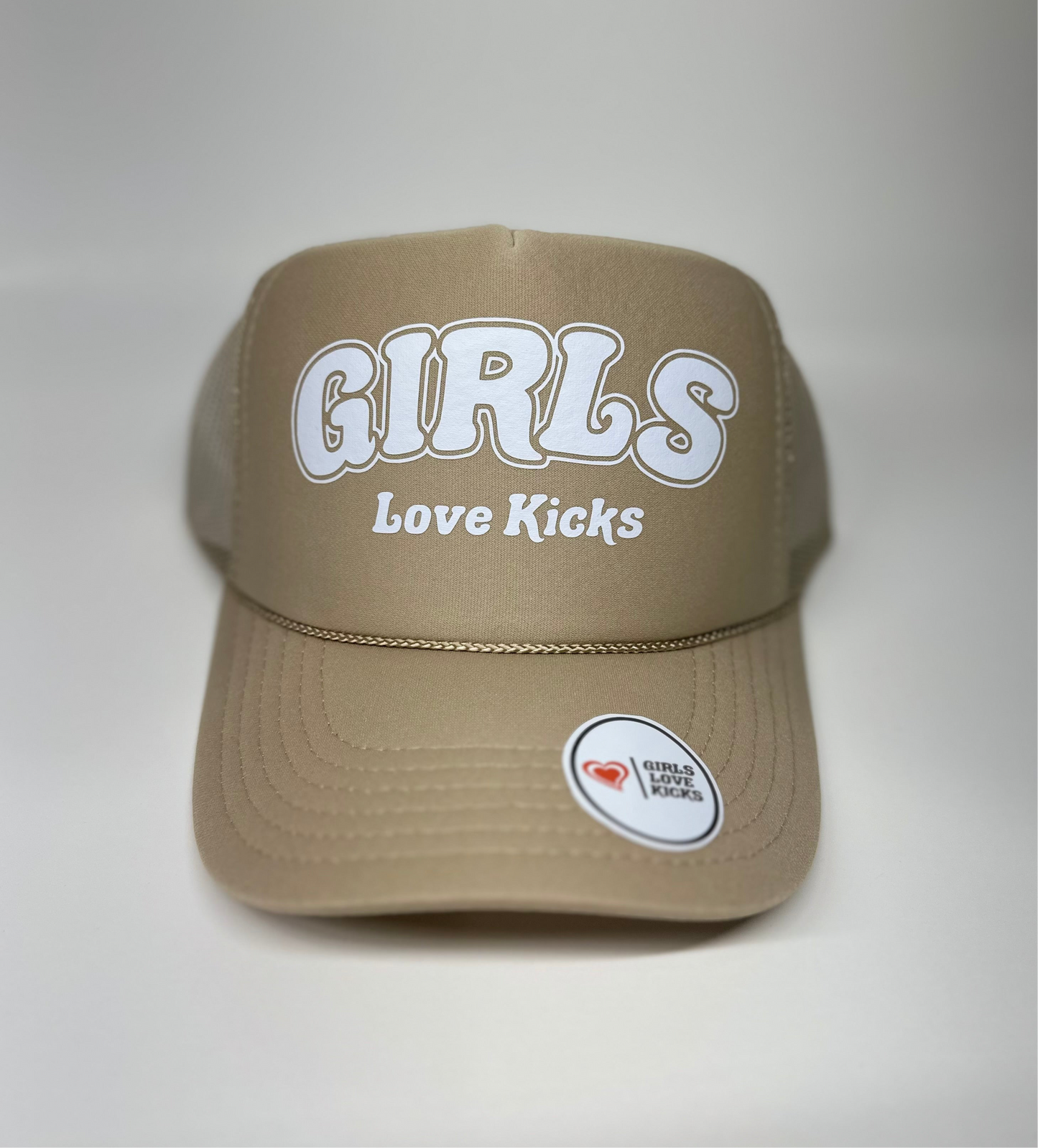GLK Logo 2 Trucker Hat- Tan