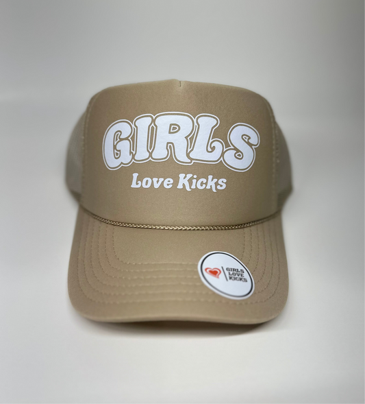 GLK Logo 2 Trucker Hat- Tan
