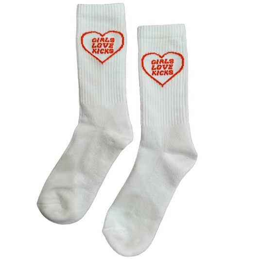 GLK Cotton- Heart Logo Socks (Orange)