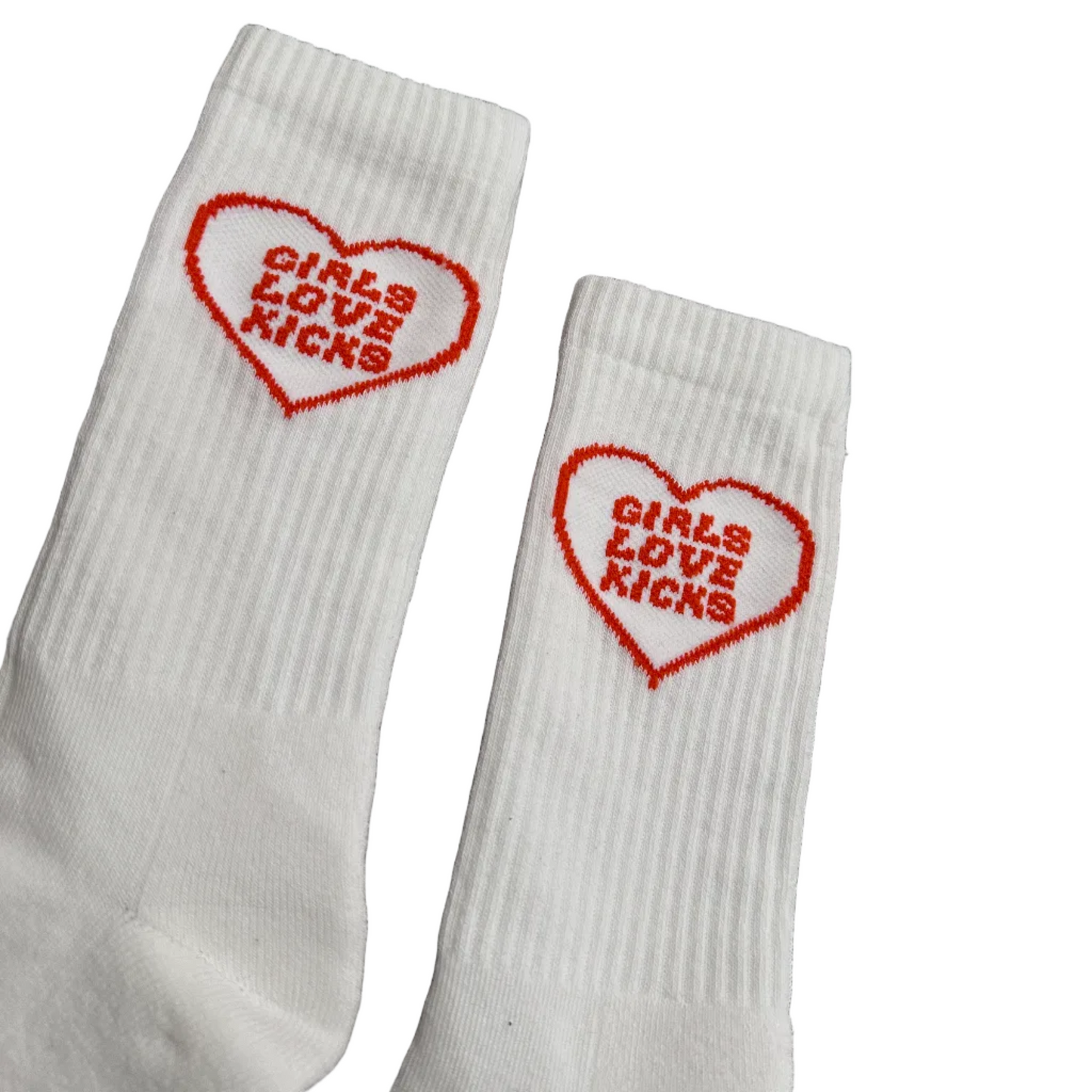 GLK Cotton- Heart Logo Socks (Orange)