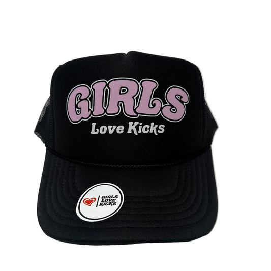 GLK Logo 2 Trucker Hat- Black w/ P&W